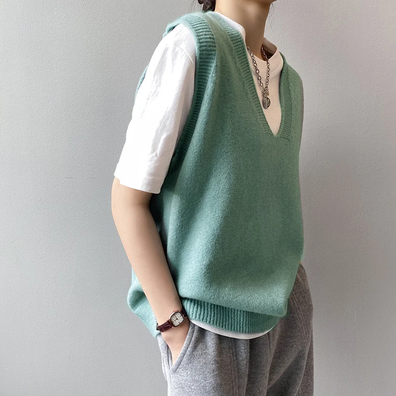 Женский кашемировый жилет GIGOGOU модный вязаный свитер шикарный верхняя одежда для