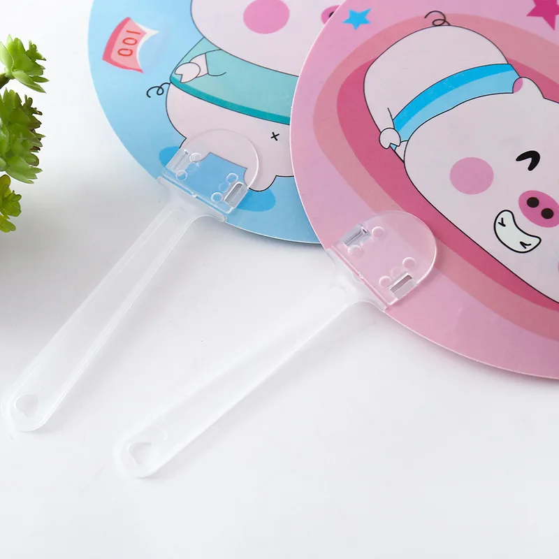 1 шт. портативный милый мультяшный веер круглый Единорог Леопард кактус