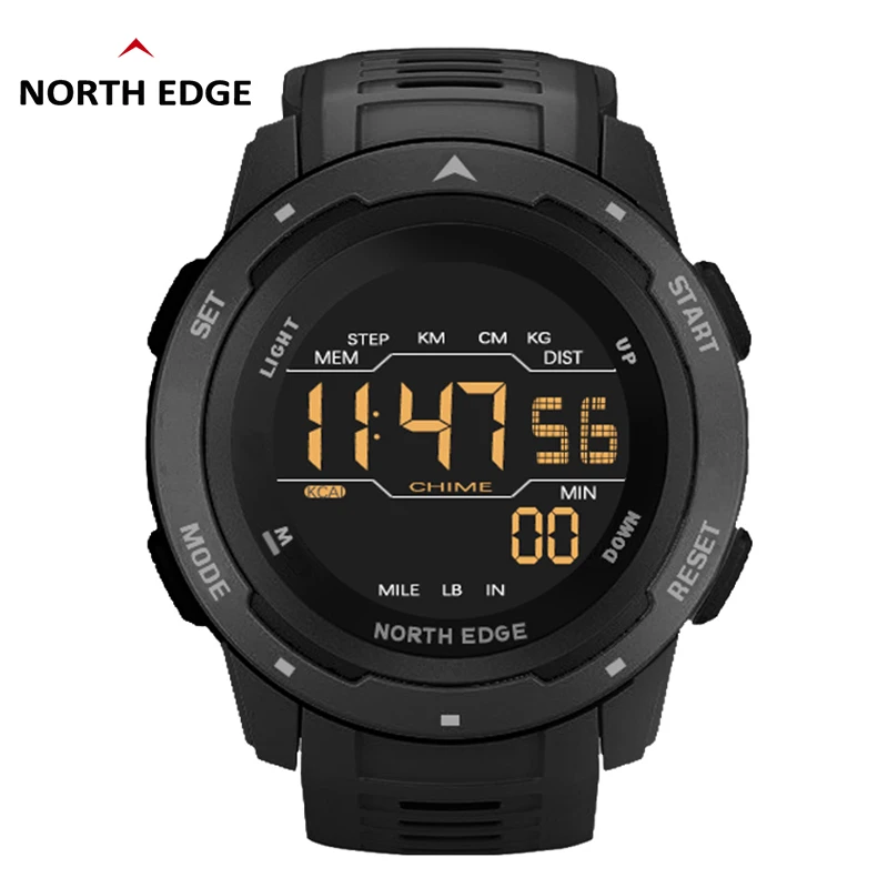 NORTH EDGE Digital Watch Men Military watch Sports Watches Fashion Running Sports Swimming Waterproof 50M Men's Electronic clock digital watch north edge military watches waterproof alarm world time clock nylon watch band relogio digital watches mens sports