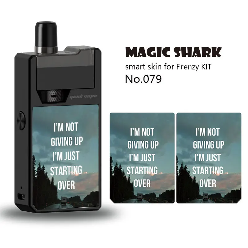 

Fashion English Words Beautiful Landscape Sticker Cover Film Case Skin for Frenzy KIT Vape Pod