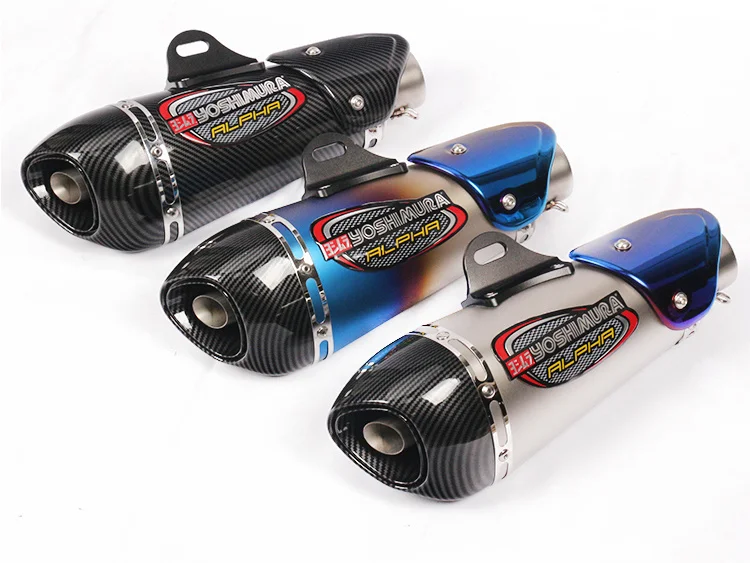 

Motorcycle general exhaust muffler, stainless steel pipe assembly 38-51mm, Jicun Honda R1 R3 R6, 3 dimensions