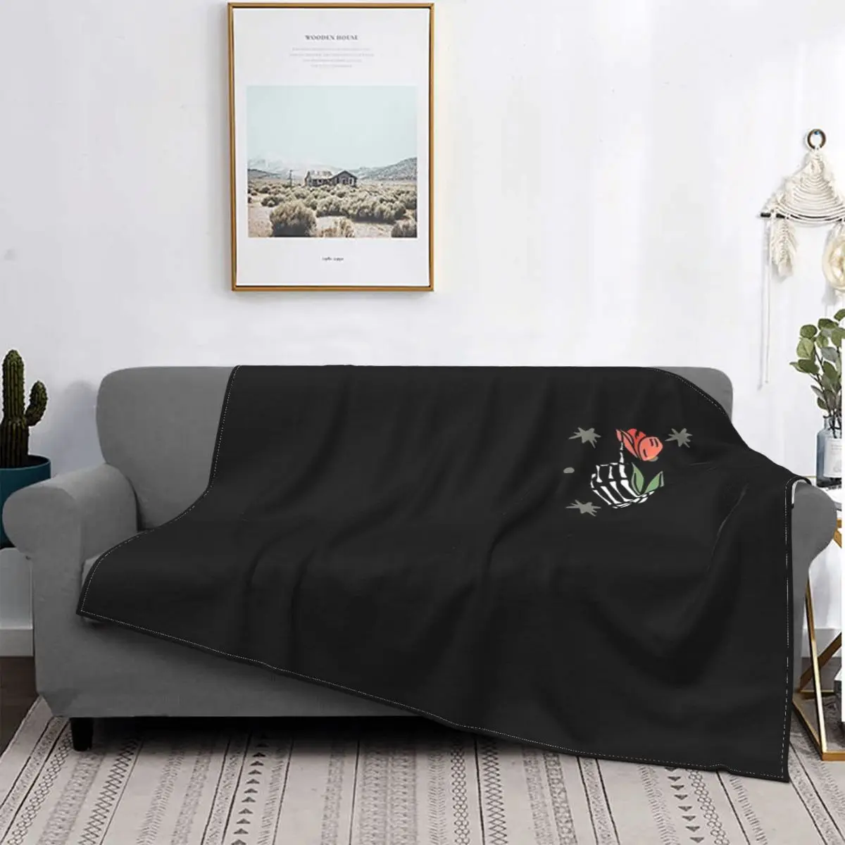 

Camisa de bolsillo con calavera para cama, manta de planta 7, colcha a cuadros, toalla de playa, manta Kawaii en la cama