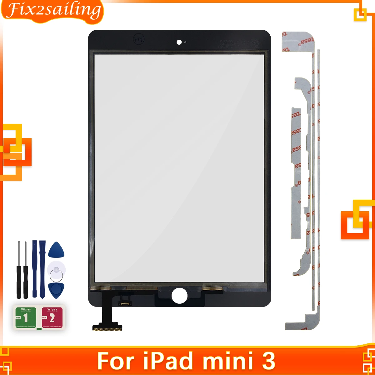 Для iPad mini 3 A1599 A1600 A1601 сенсорный экран дигитайзер Передняя стеклянная панель для