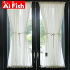 Современные вверх и вниз фиксированные растягивающиеся стержни белый экран для окна вуаль тюль занавески Твердые стеклянные дверные занавески многоцелевой Cortinas #35