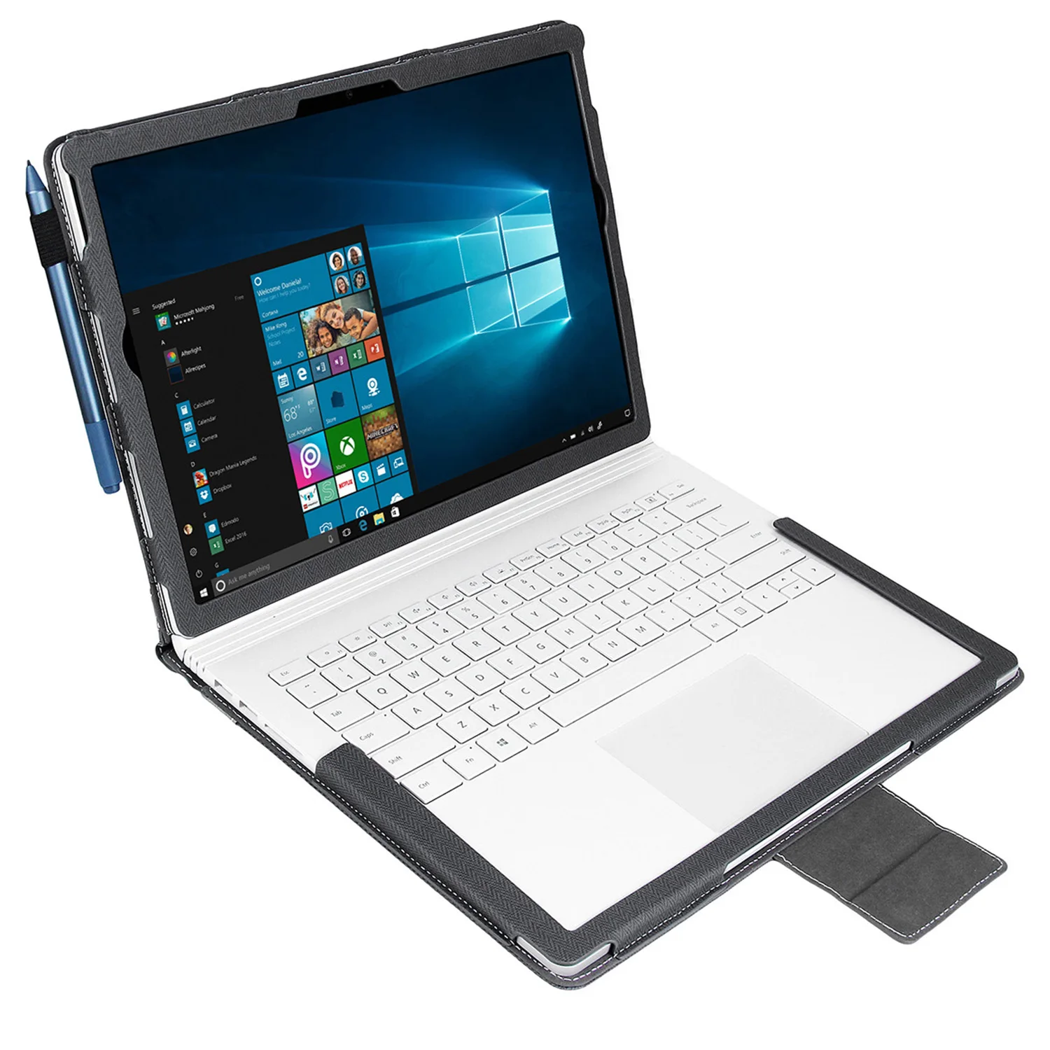 Новая обновленная версия чехол для ноутбука для microsoft Surface Book 2 13,5-дюймов-Премиум PU съемный флип-чехол-книжка