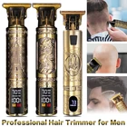 Мужской Электрический триммер для волос T9, профессиональная машинка для стрижки волос, Беспроводная Бритва для бороды, бритва с ЖК-дисплеем, быстрая зарядка, инструменты для укладки, 5