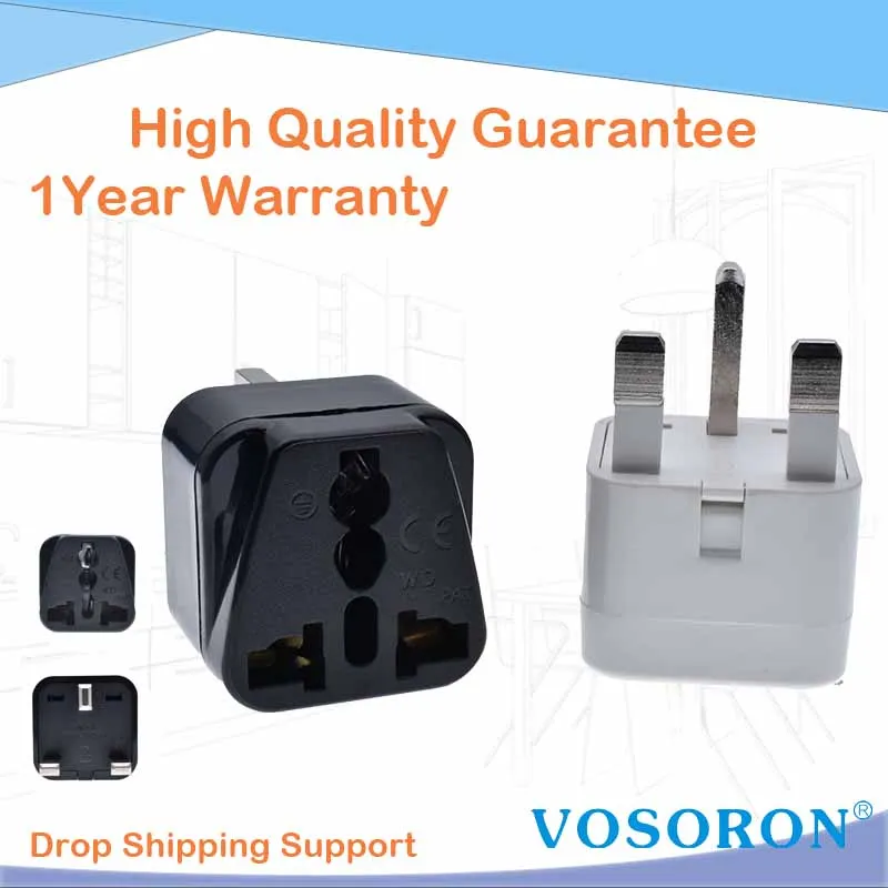 Универсальный дорожный адаптер переменного тока с заземлением типа G для GB UK HK