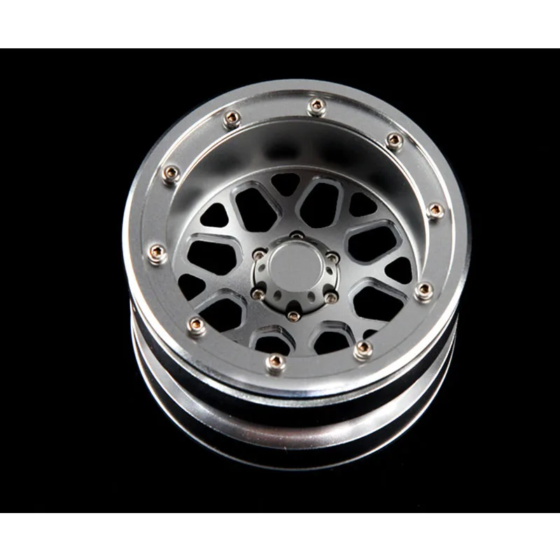 1PCS 4 шт. D1RC 2,2 дюймов подсолнечника Beadlock Обода Колеса для 1:10 1:8 Traxxas TRX-4 TRX4 RC4WD D90 D110 TF2 осевой SCX10 90046 RC автомобиль Y005 - Цвет: 1PCS
