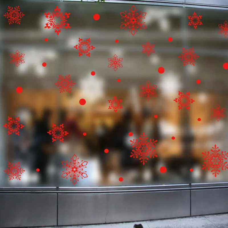 

1pcs Christmas Stickers Snowflake Static Wall Stickers for Glass Scene Layout Glass Door Window Stickers New Year Decorations