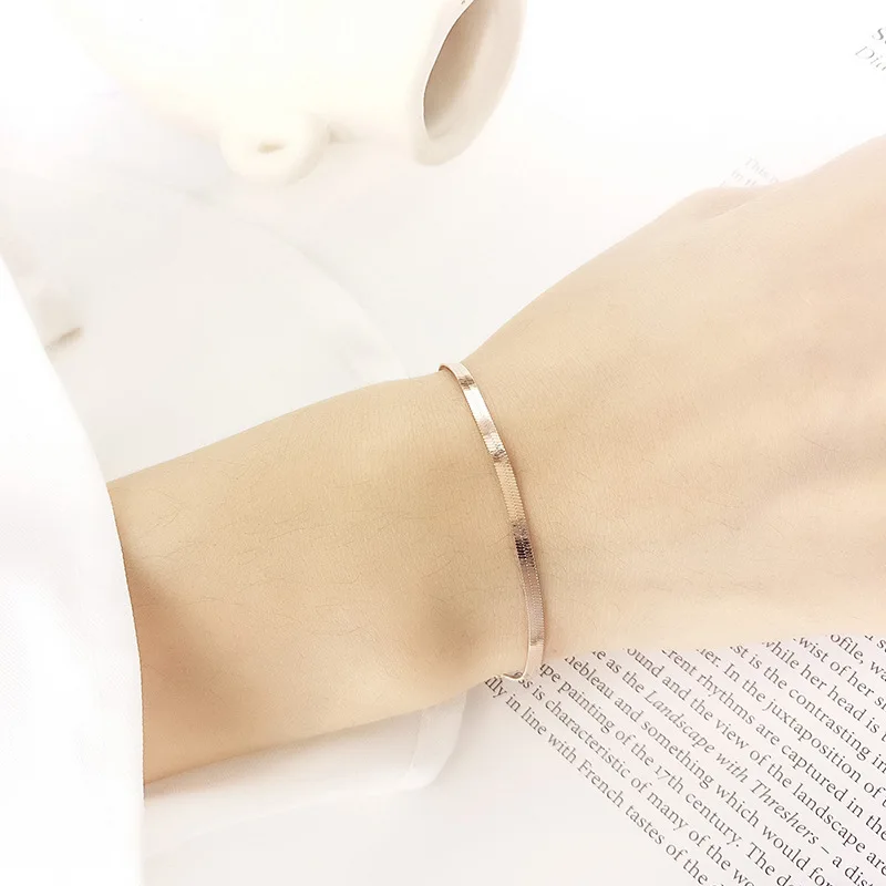Оригинальный Женский браслет цепочка Серебряного и золотого цвета TLS239|Гибкие
