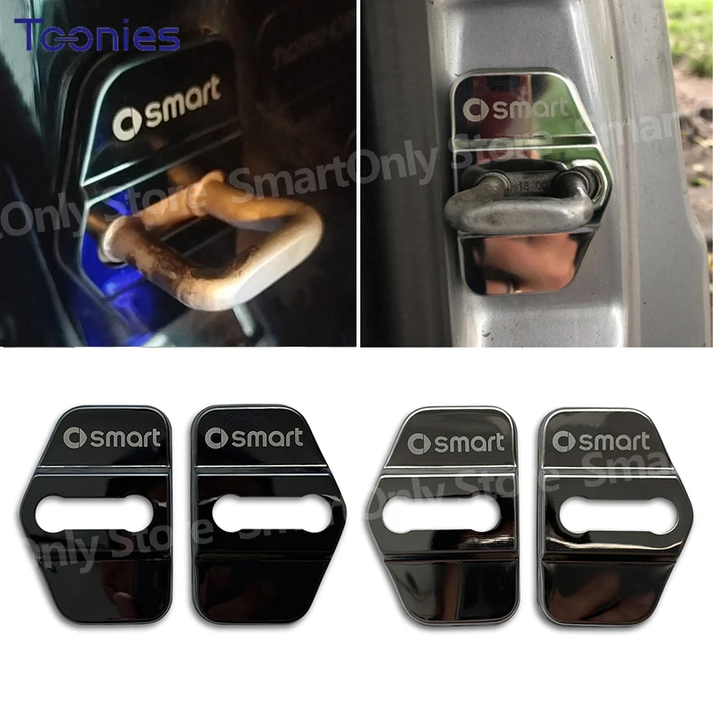 Для Mercedes Smart 453 451 450 Fortwo Forfour Автомобильный Дверной замок из нержавеющей стали