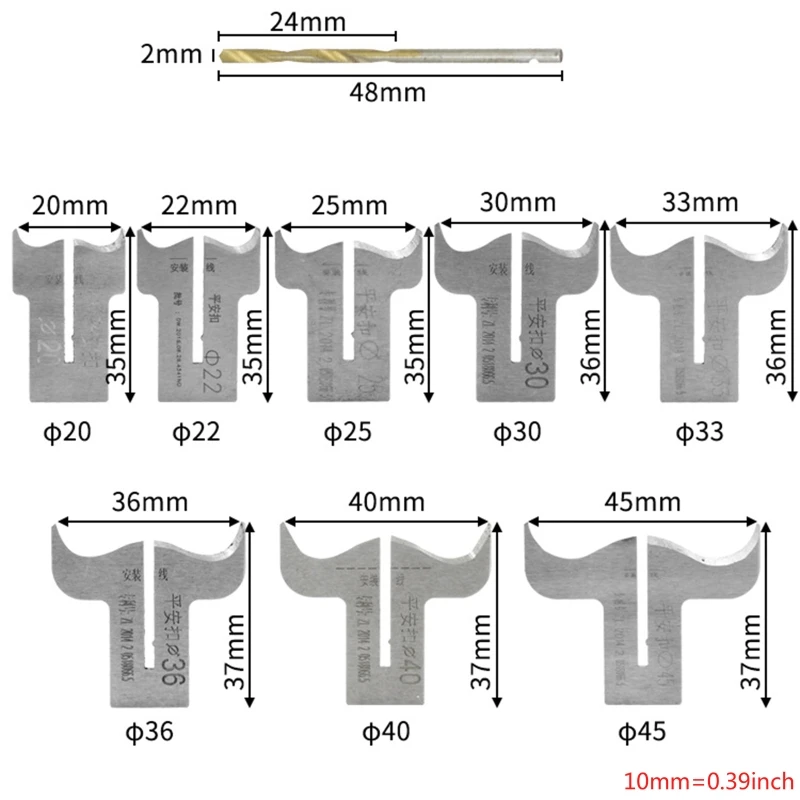 

20Pcs Silver Wooden Round Button Bead Maker Drill Bit Milling Cutter Set Moldin