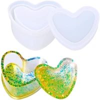 diy heart shape box resin mold silicone molds handmade for making jewelry box molds gift boxes home decoration