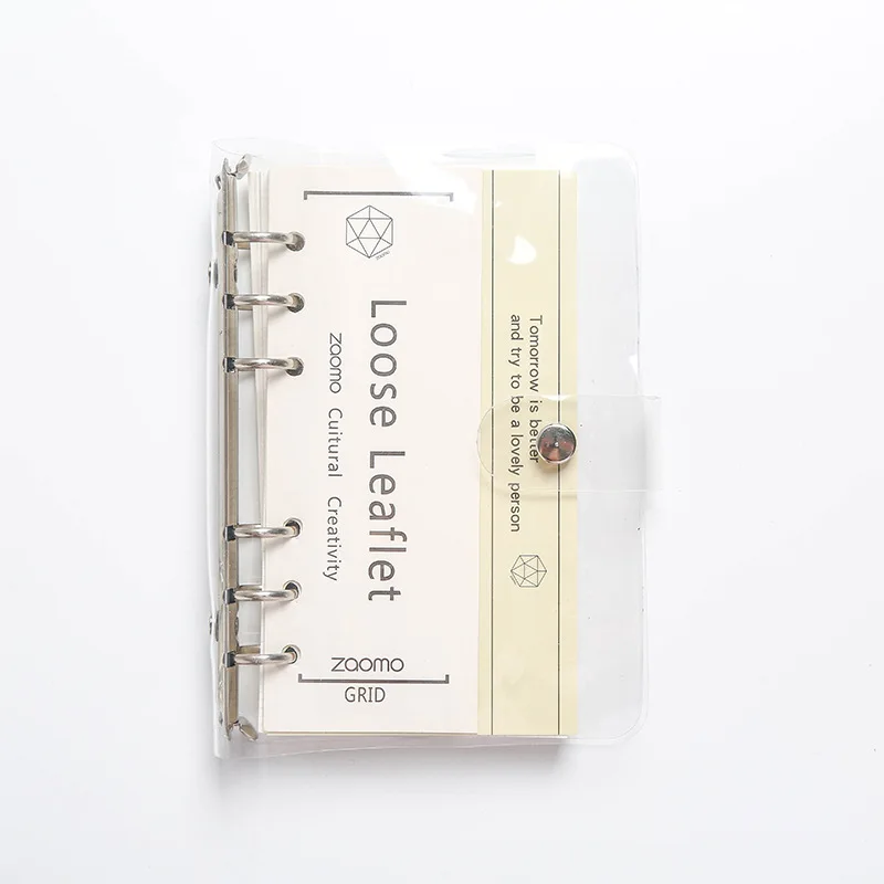 yellow-grid Спираль A6 Bullet Journal, ПВХ покрытие, блокнот с отрывными листами, в сетку, в горошек, обратно в школу, товары для студентов, для письма, офиса, стационарный подарок - Цвет: yellow-grid
