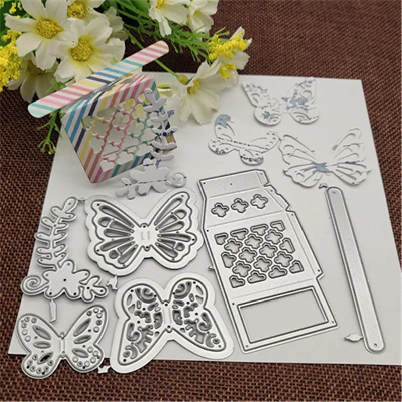 Металлические режущие штампы бабочки для альбома скрапбукинга DIY бумажные