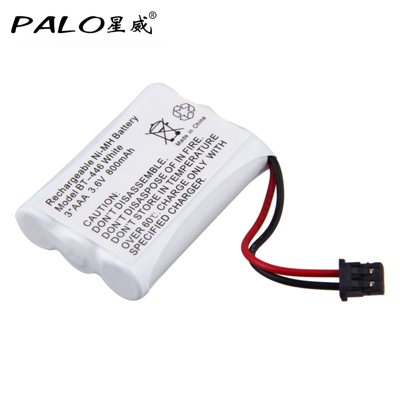 

New Battery PALO 800mAh 3.6V NI-MH High Quality White Home Cordless Phone Rechargeable Battery For Uniden BT-446 BT446 ER-P512