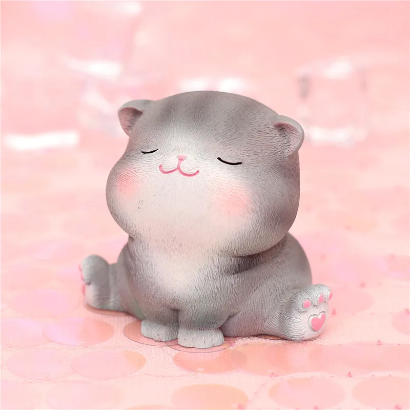 Изящные фигурные фигурки Crazy Cat украшение для дома мультяшный котенок из смолы