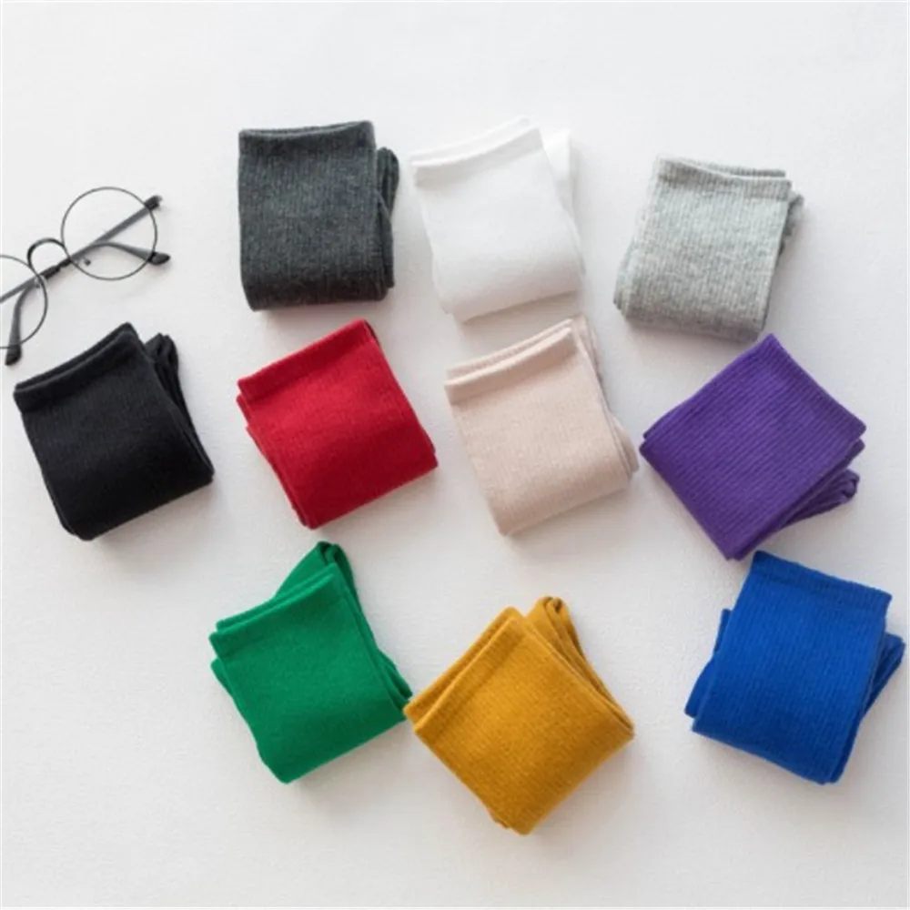 Носки женские хлопковые однотонные забавные 1 пара | Женская одежда