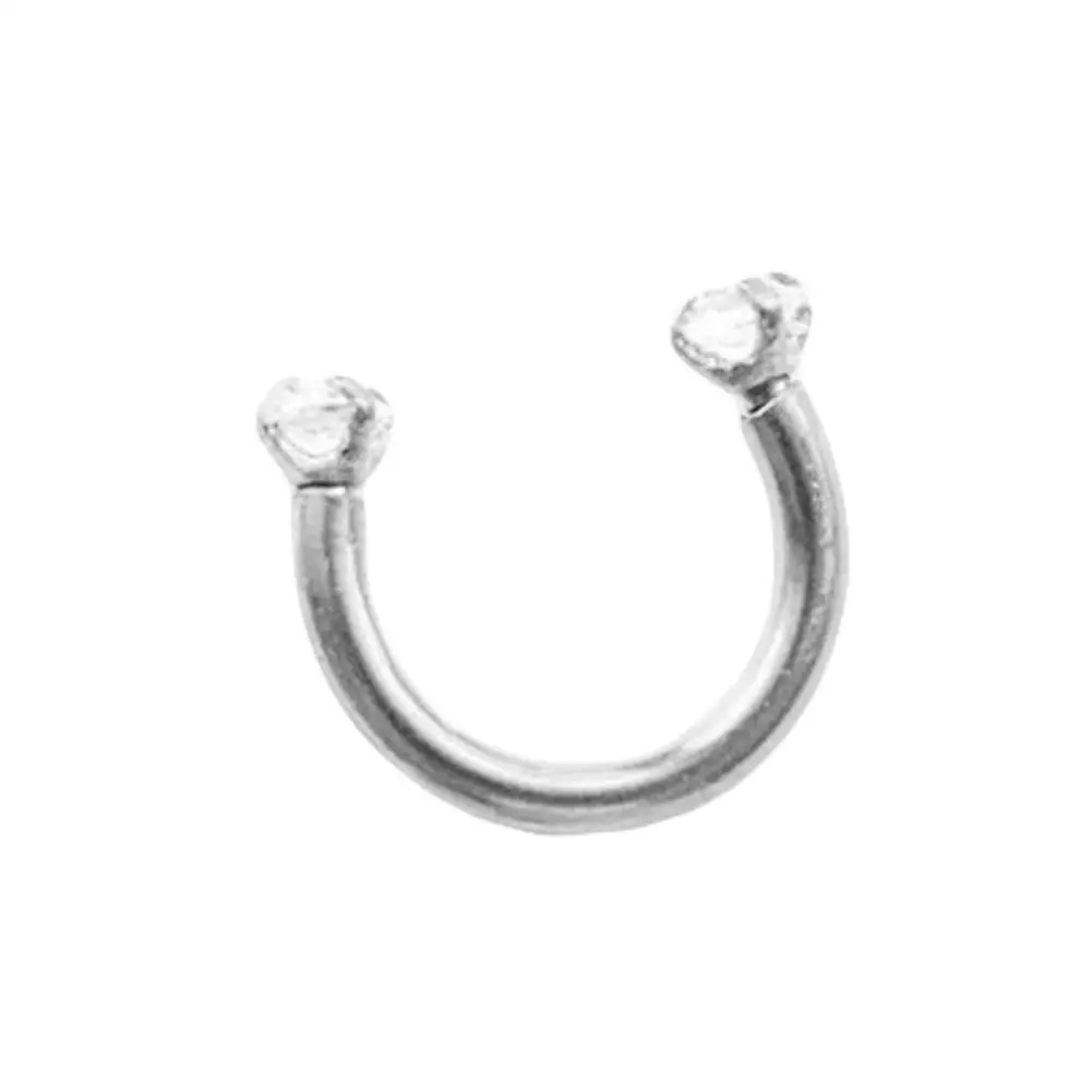 

1Pc Unisex U Shape Rhinestone Screw Titanium Steel Ear Stud Cartilage Jewelry