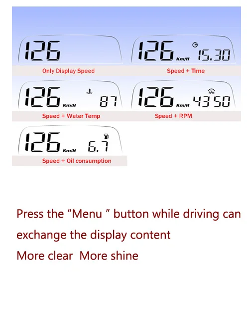 EANOP зеркало HUD авто автомобильный HUD Дисплей OBD2 скорость проектор скорость метр KMH/KPM температура и расход масла и т. д