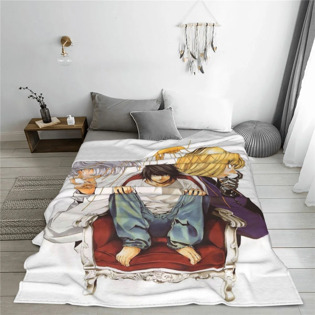 Одеяло Death Note s из кораллового флиса плюшевое зимнее Ягами легкое