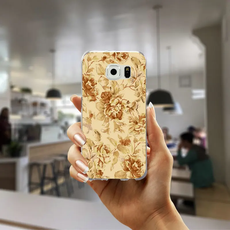 Picture 12 Для Samsung Galaxy A3 A5 A7 A8 A9 плюс большое ядро 2 Prime чехол мягкий, ТПУ чехол красивые Винтаж Роза - Цвет: Picture 12