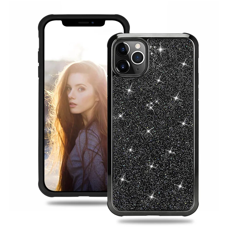 

S20 Glitter Rhinestone Case for Galaxy S20 S10 Note 10 Plus S10E S20 Ultra Double Layer Hybrid Bumper Full Protection Back Case