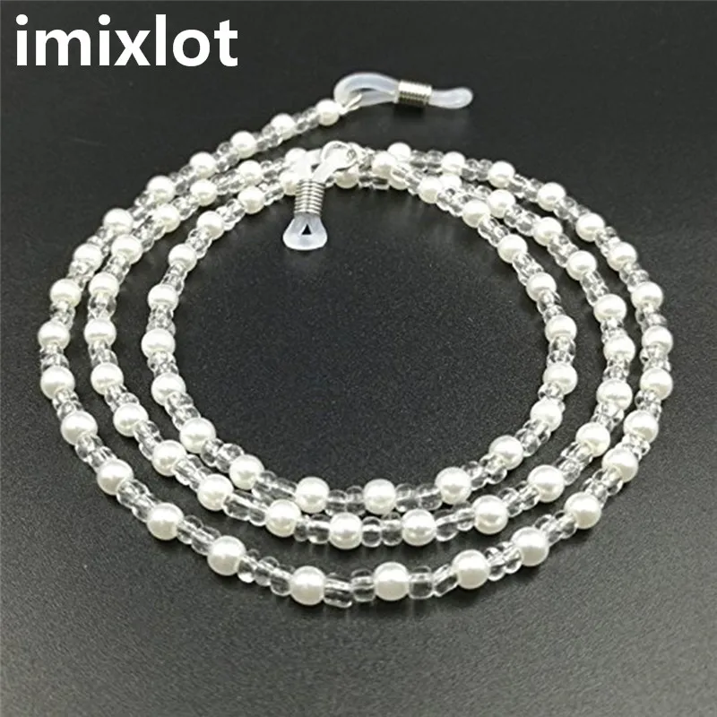 

Imixlot Simple Trendy High-end Eyeglass Chain Multicolor Glass Beads Chains Anti-slip Sunglasses Lanyard Strap Eyewear Holder