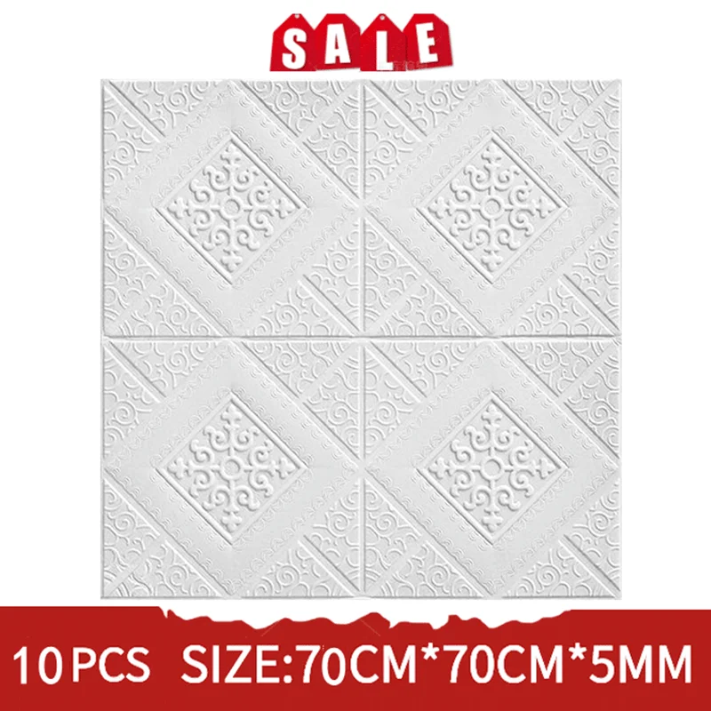 

10PCS Waterproof Self-Adhesive Panels Bathroom Living Room And 3D Wallpaper For Walls Home Decoration