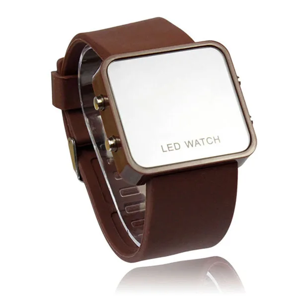 Часы наручные для мужчин и женщин модные спортивные зеркальные кварцевые с