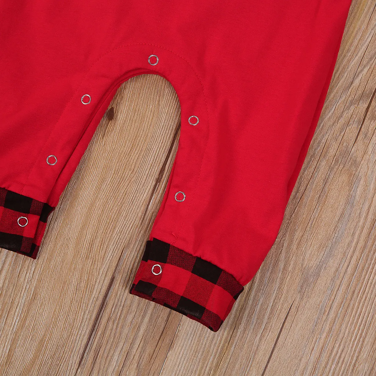 

Christmas Baby Cotton Rompers Round Neck Long Sleeve Red Plaid and Cartoon Car Print Loose Jumpsuit Daily Life Xmas One-piece