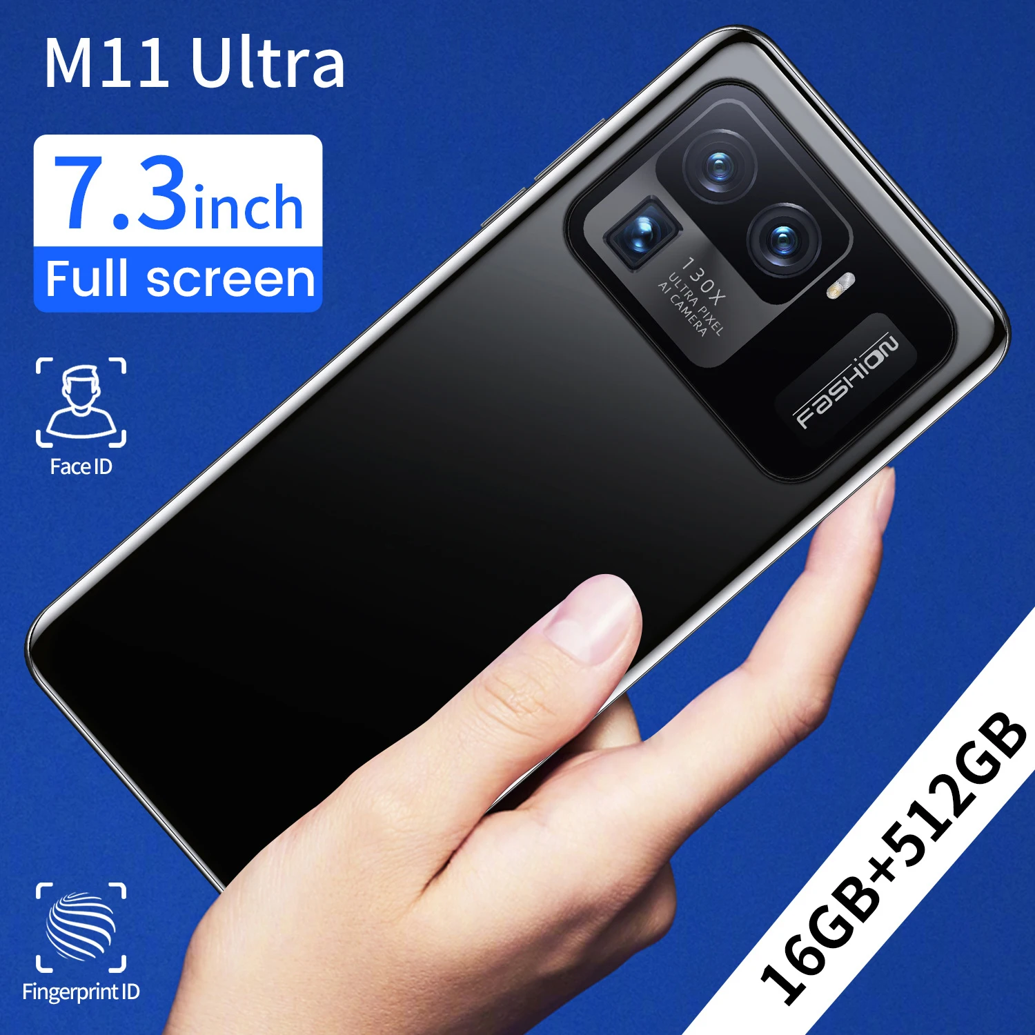 

Global Version Mi11 7.3-inch Smart Phones 6800mAh Android Phone 16G+512G Supports Google 48+64MP Unlocked 5G Mobile Phone