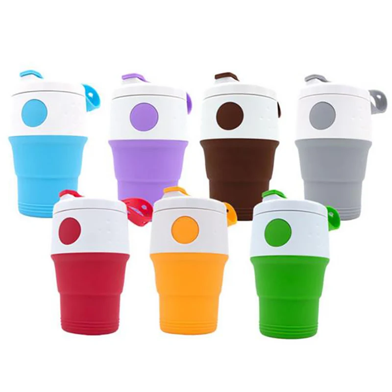 395 мл Лидер продаж складная кофейная чашка уличная силиконовая бутылка для воды