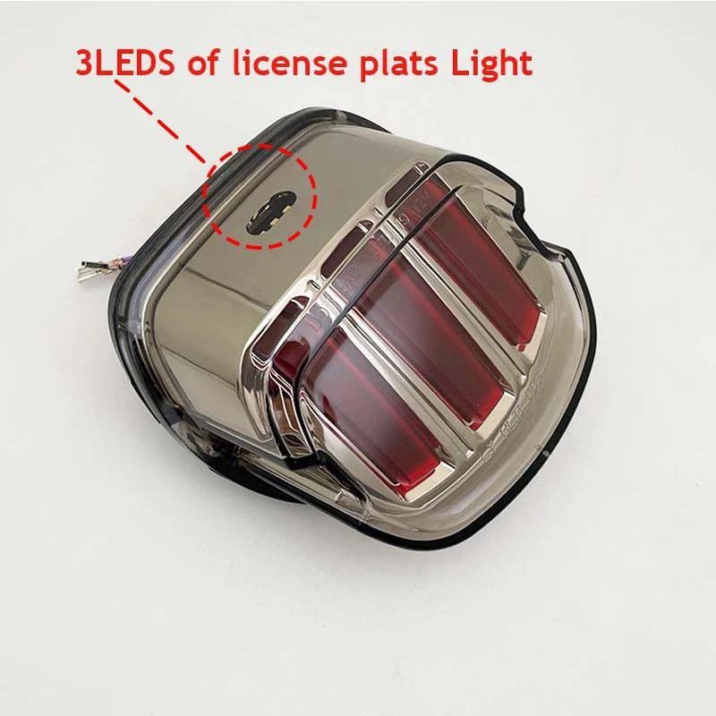 Мотоциклетный светодиодный задний фонарь с дымовыми линзами стоп-сигнал