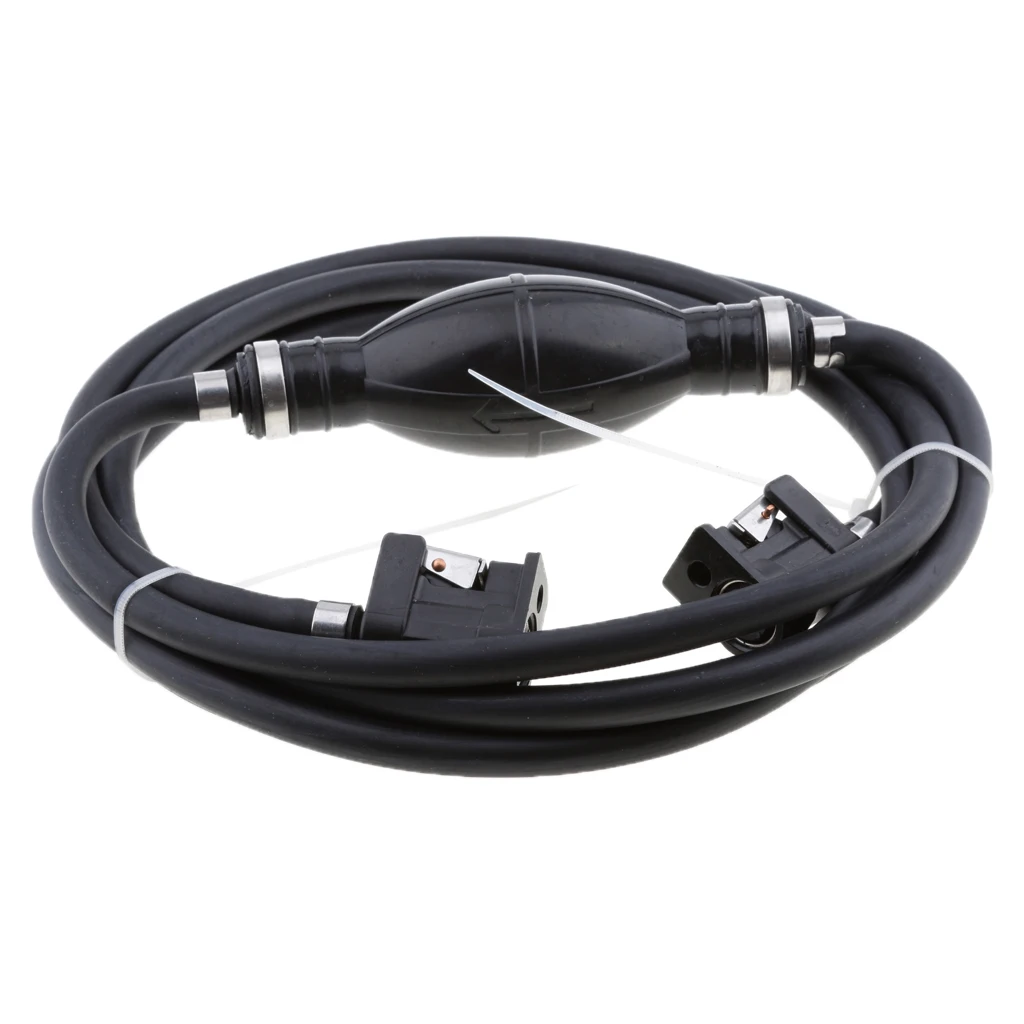 

1/4inch 6mm Hose Fuel Line with Primer Bulb Steel Hose Clamps for Yamaha Outboard Boat Motor- 10 Feet