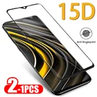 Закаленное стекло с полным покрытием для Xiaomi Poco M3 M 3, 1-2 шт., Премиум Защитная пленка для экрана Xiaomi Poco M3 6,53 дюйма, защитное стекло