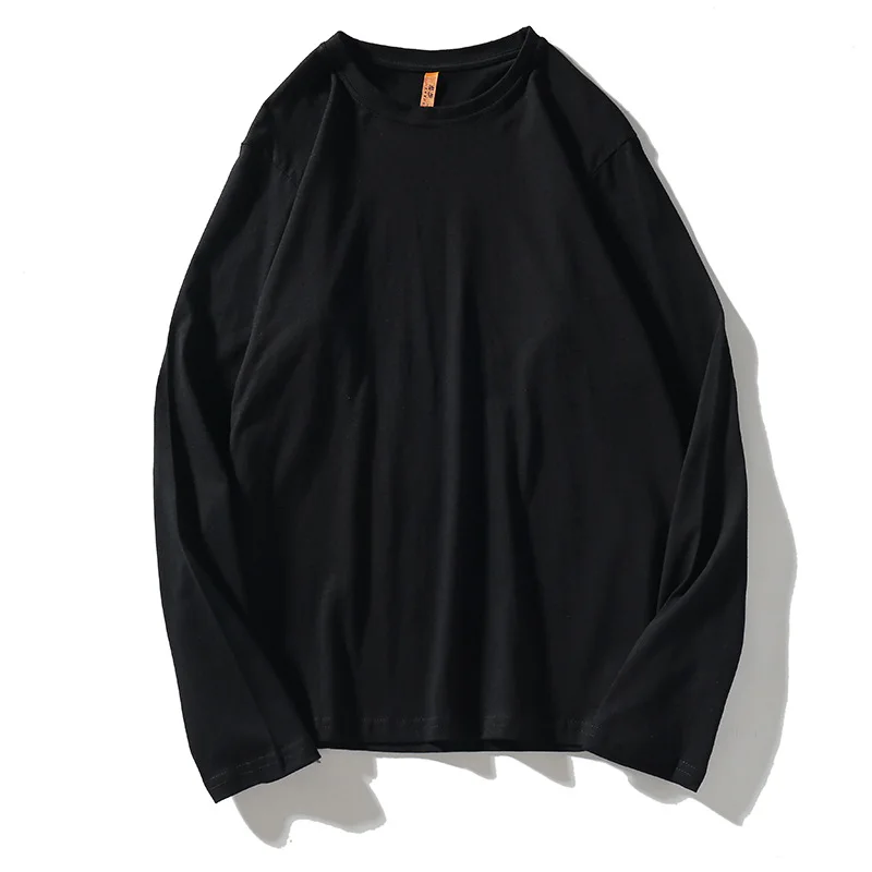 

BOLUBAO Men Cotton T-Shirts Men's Fashion Solid Color Long Sleeve Tees Male Simple Wild Casual O-NeckT Shirt Tops