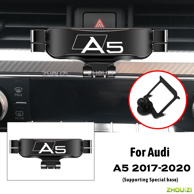 

For Audi A5 B9 8WH 2017-2020 Car Mobile Phone Holder Air Vent Mounts Stand GPS Gravity Navigation Bracket Car Accessories
