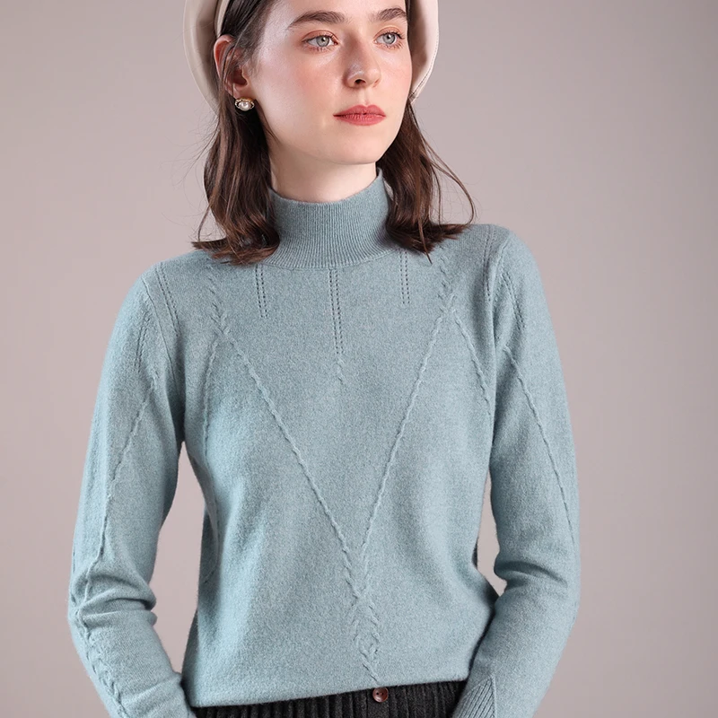 Women 100% Pure Cashmere Sweater New Arrival Pullover Autumn Winter Basic Jumper For Female Soft Shirt Girl Clothes 8Colors