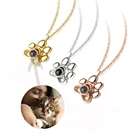 Проекция ожерелье с фото персонализированный ПЭТ ожерелье с фото на заказ цепочка для фотографии семьи пар ПЭТ ожерельс е фото памятные ювелирные изделия