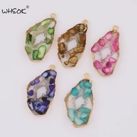whsok 50pcs 2039mm jewelry accessoriesirregular shapediy charmsstone in resin pendanthand madejewelry findings components