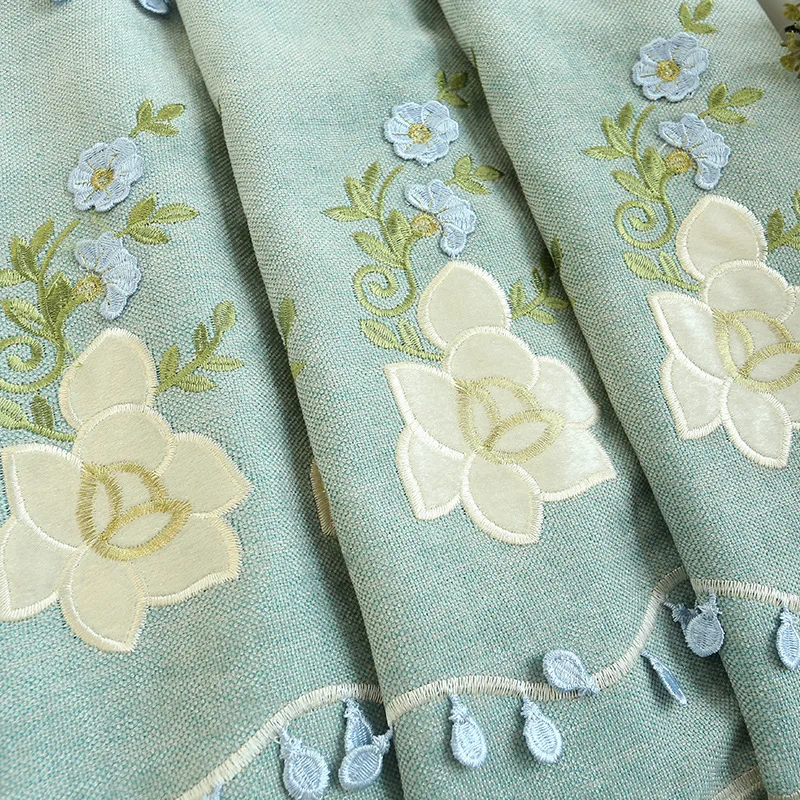 

FYFUYOUFY European Luxury elegance Embroidery Blackout curtains for living room/bedroom Window curtains Drapes Shading Cloth