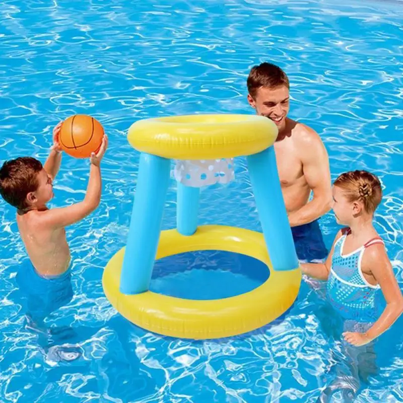 2021 Summer Floating Hoop Ring Inflatable Water Sports Funny Basketball Toss Game Swimming Rings Children Pool Toy | Спорт и