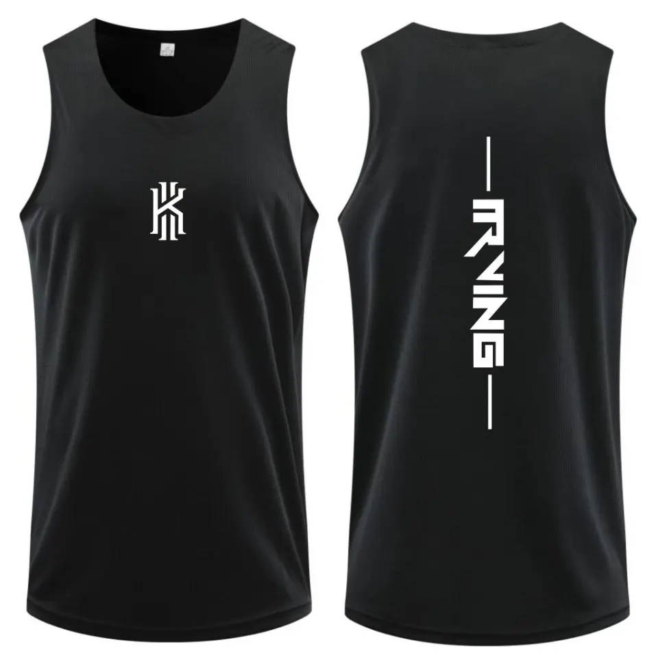 

Sleeveless T-shirt men's quick drying clothes ice loose basketball short sleeve cantilevered summer vest men's wear trend