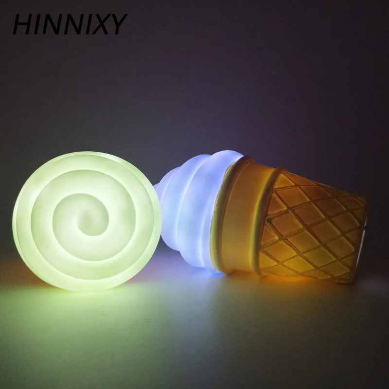Hinnixy 3D светодиодный игрушечный светильник для мороженого красочный детский