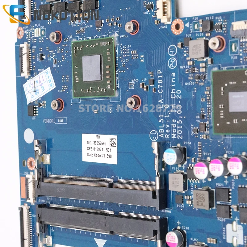 NOKOTION ABL51 LA-C781P 813971-501 813971-001 основная плата для ноутбука hp 15-AF материнская плата HD8600 2 Гб GPU A8-7410 cpu DDR3