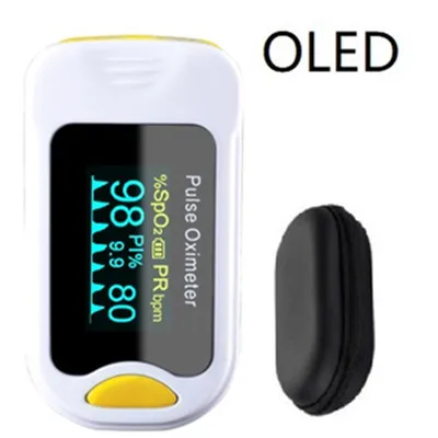 OLED yellow case Пальцевой Пульсоксиметр De Dedo Pulso Oximetro домашний семейный Пульс оксиметр Pulsioximetro пальцевой Пульсоксиметр CE светодиодный O светодиодный - Цвет: OLED yellow case