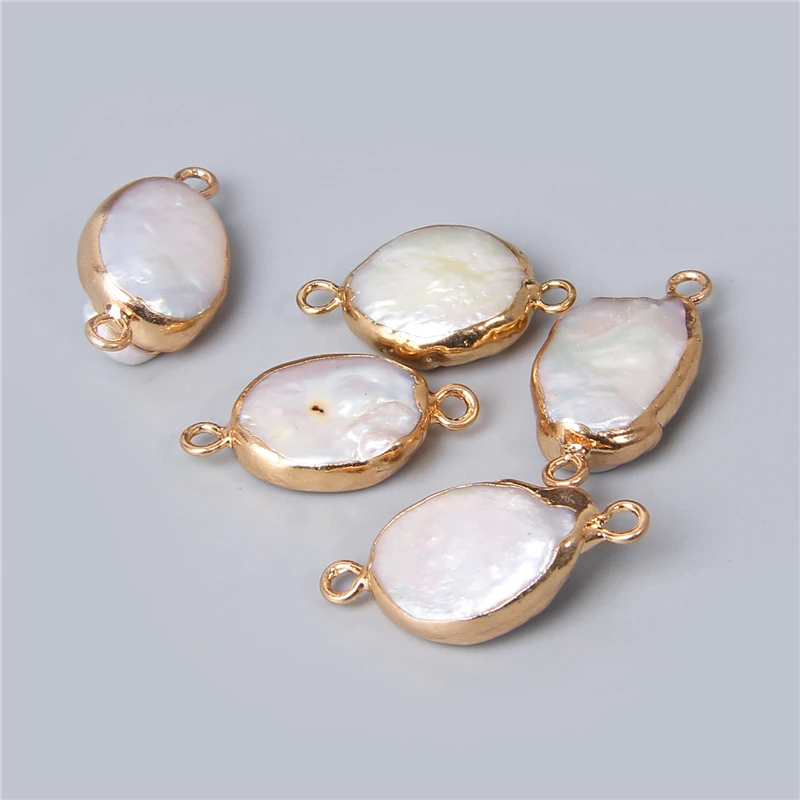 3 шт. натуральный золотой тон пресноводный жемчуг подвески неправильной формы