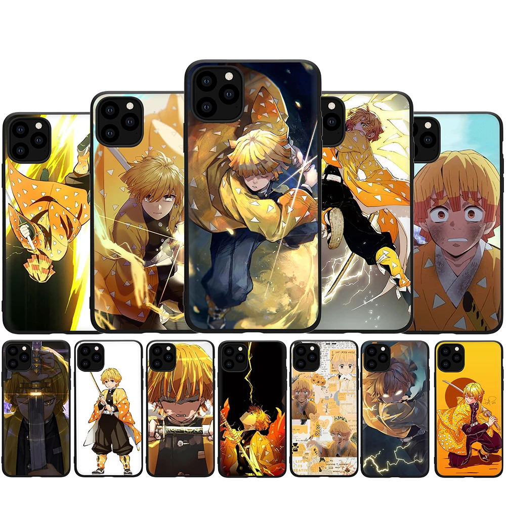 Мягкий силиконовый чехол для телефона Zenitsu Kimetsu no yaiba iphone 5 5s SE 2020 6 6s 7 8 Plus X XR XS Max 11 Pro