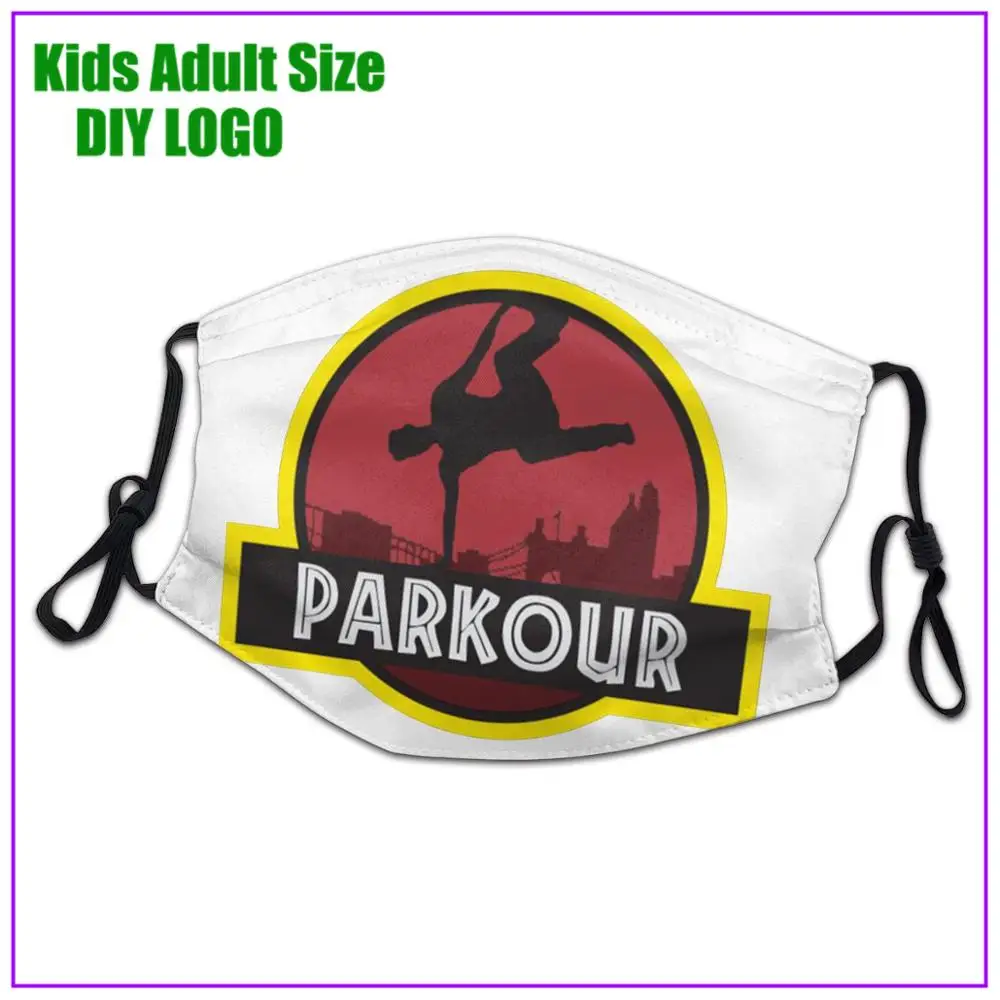 Паркур дети Мужчины Женщины маска для лица черные Многоразовые моющиеся маски